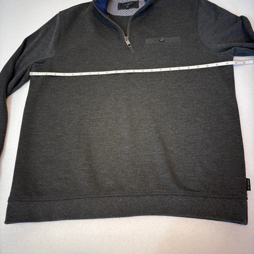 TED BAKER Curbing Slim Fit Quarter Zip Pullover Sweater Size 5, US Size‎ XL